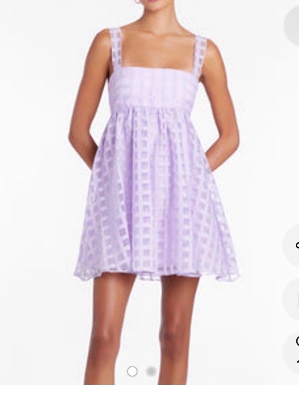 Amanda Uprichard Lavender Gingham Mini Dress- only worn once!!